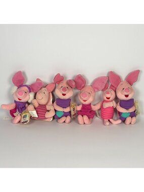 Vintage Disney Piglet Lot Plush Stuffed Animal Toys